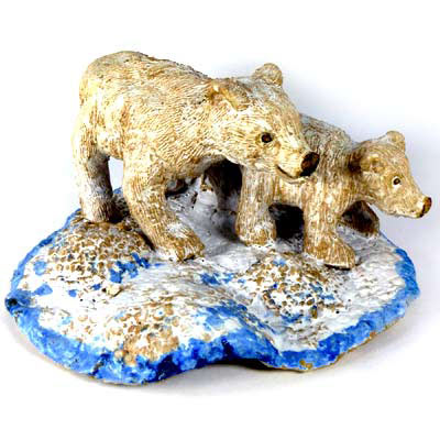 Zoo CEramics Pottery Workshop Small Polar Bears