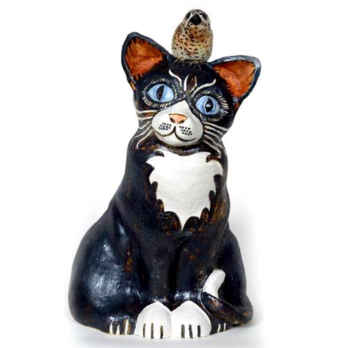 Cat Black by Tracy Wright Zoo Ceramics