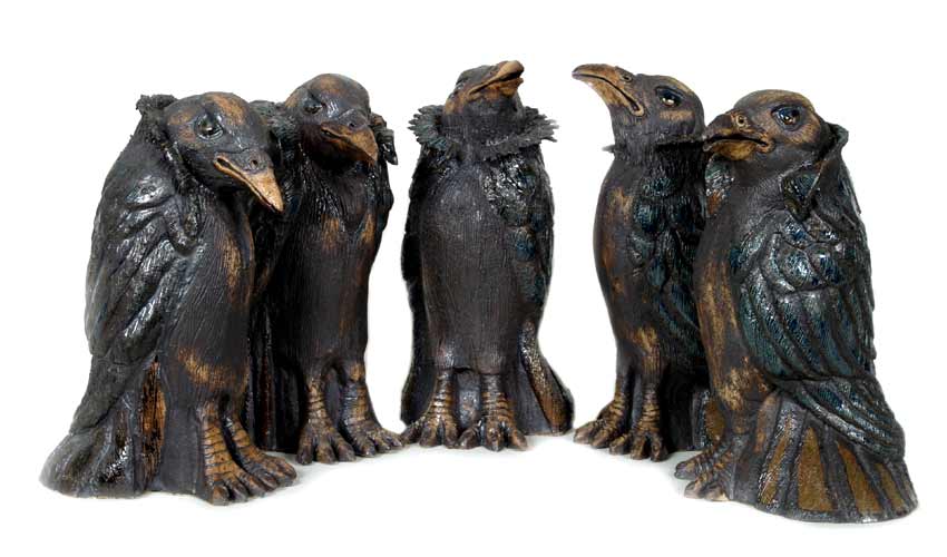 A Murder of Crows by Tracy Wright Zoo Ceramics